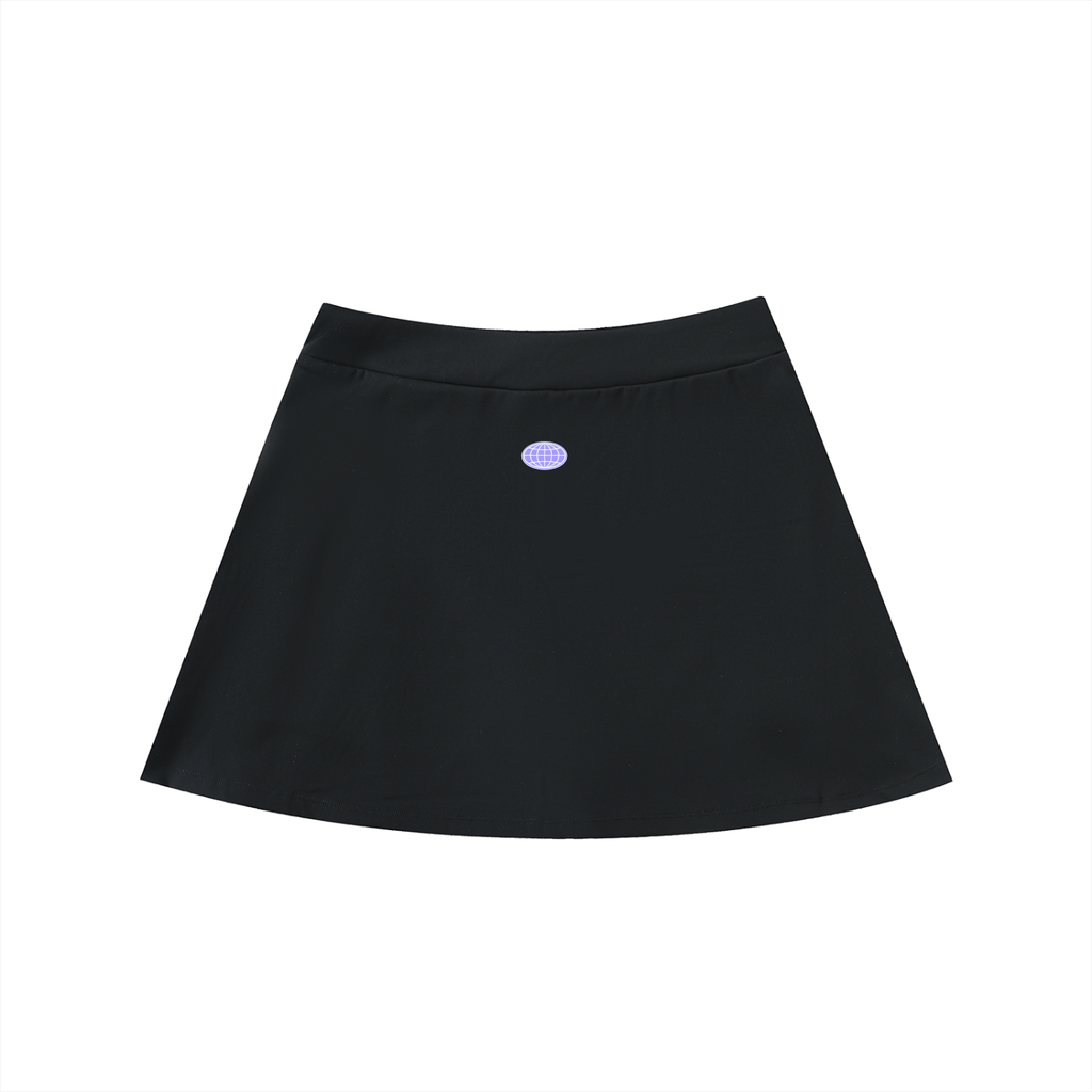High-Waist Pocketed A-Line Skirt