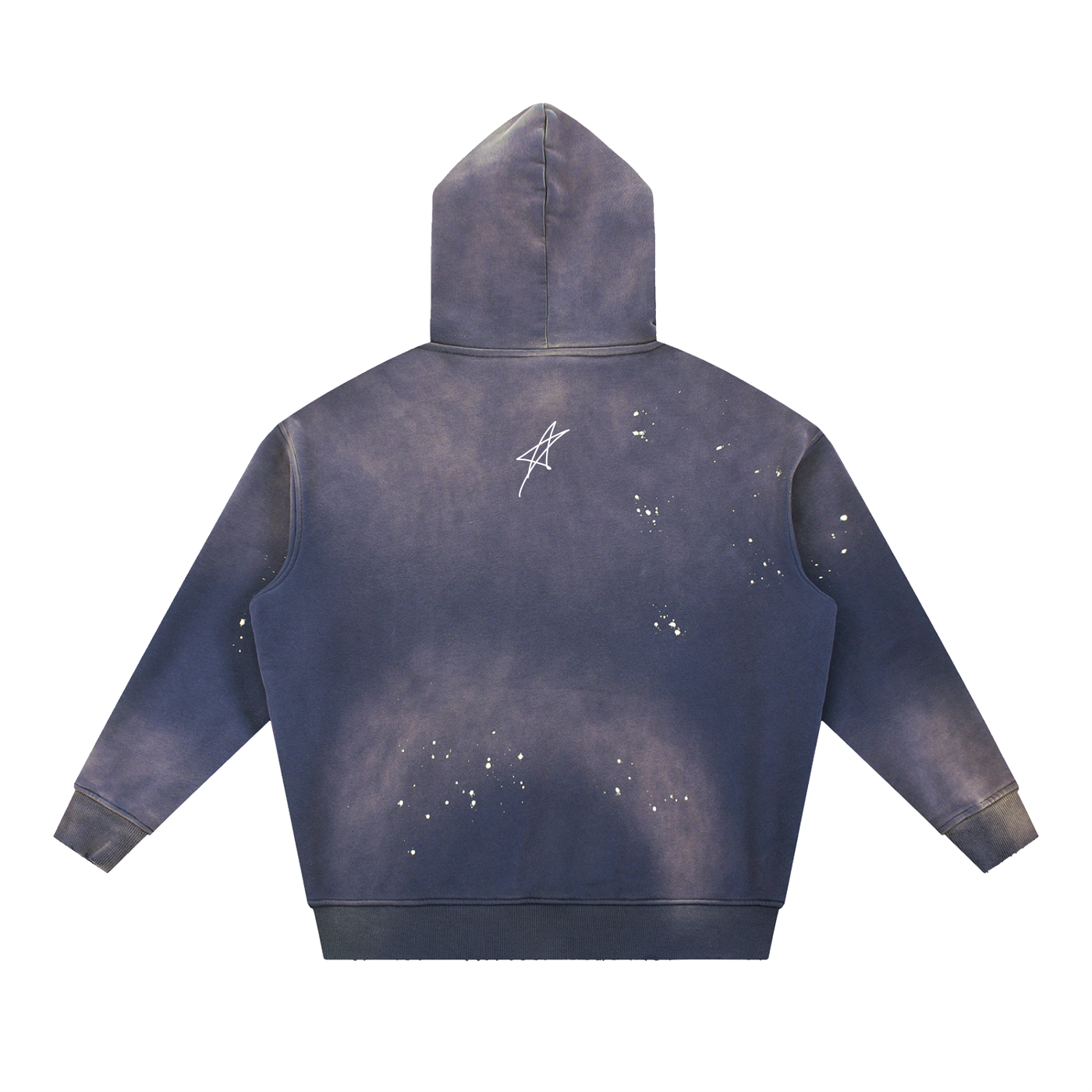 N-S Frayed Fleece Hoodie