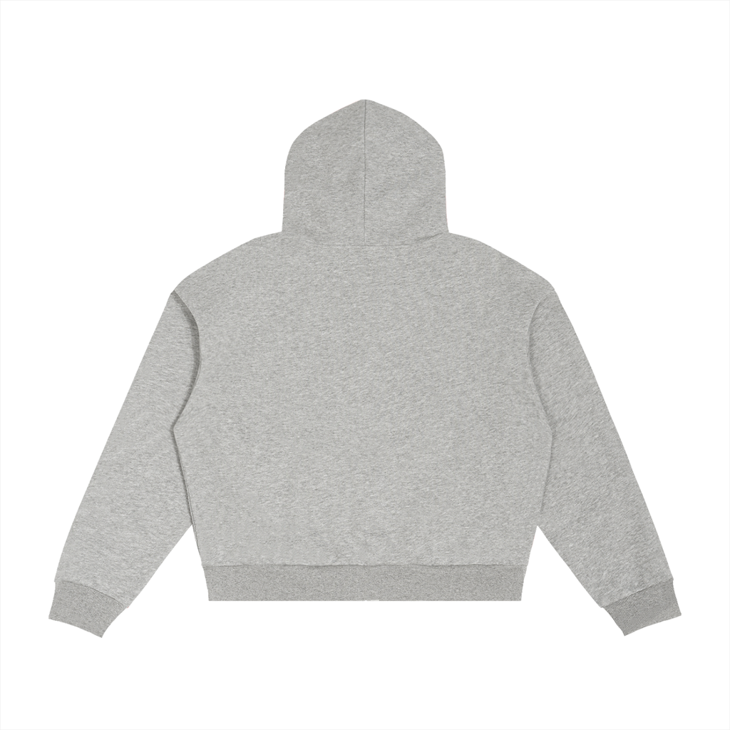 Plaid Contrast Zip Hoodie