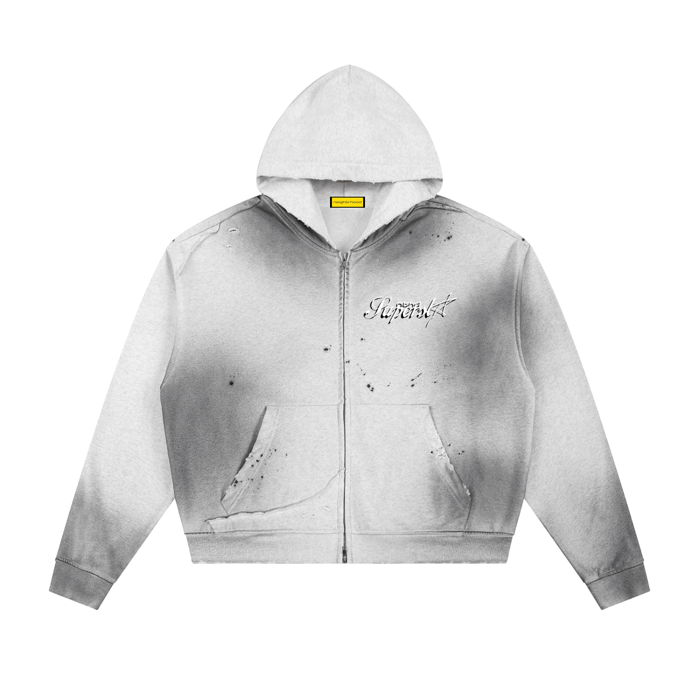 N-S Distressed Fleece Hoodie