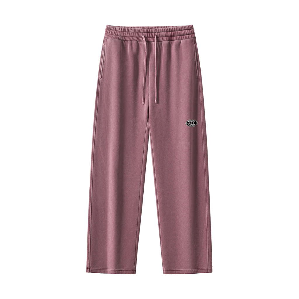 Fleeced Straight-Leg Sweatpants
