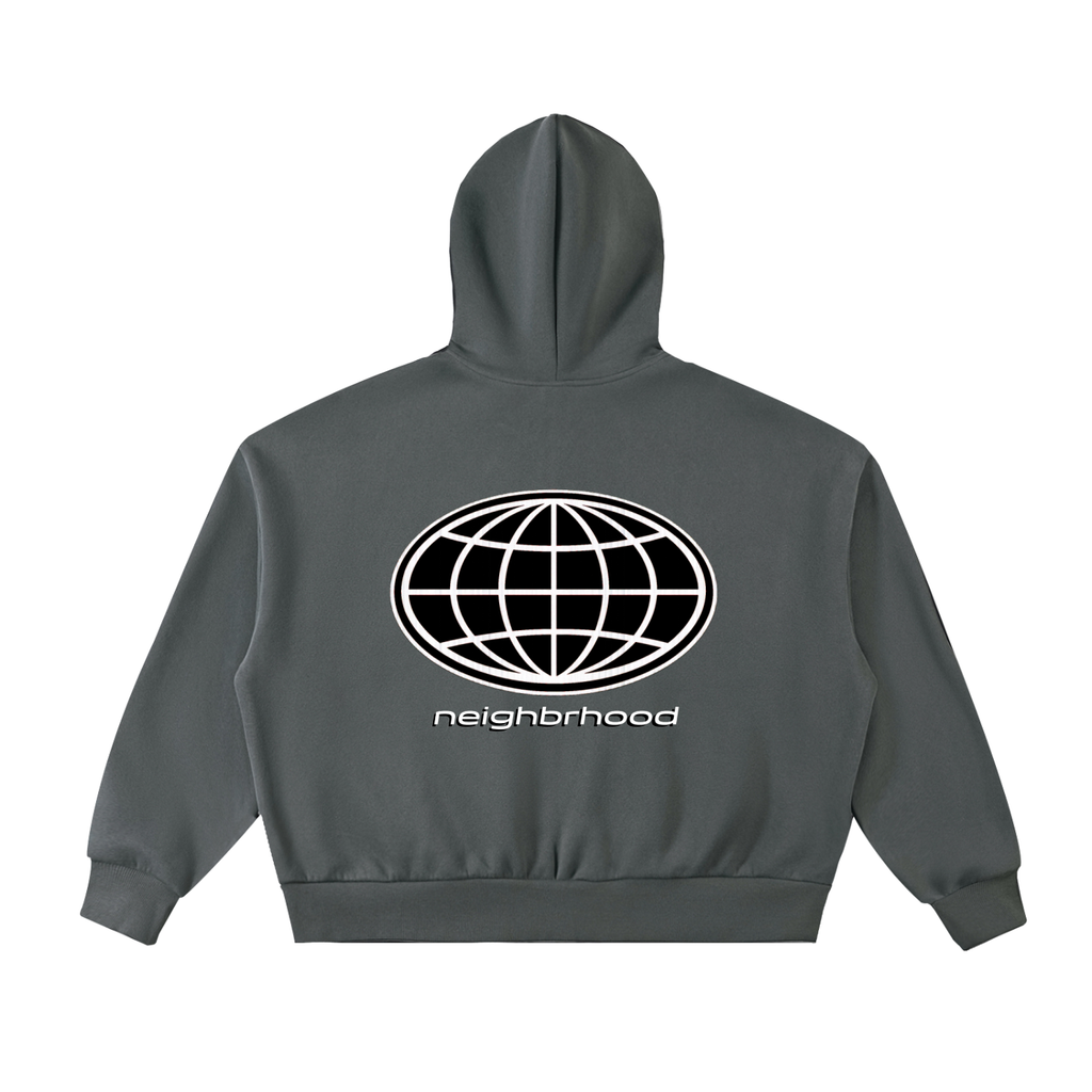 Full-Zip Boxy Hoodie