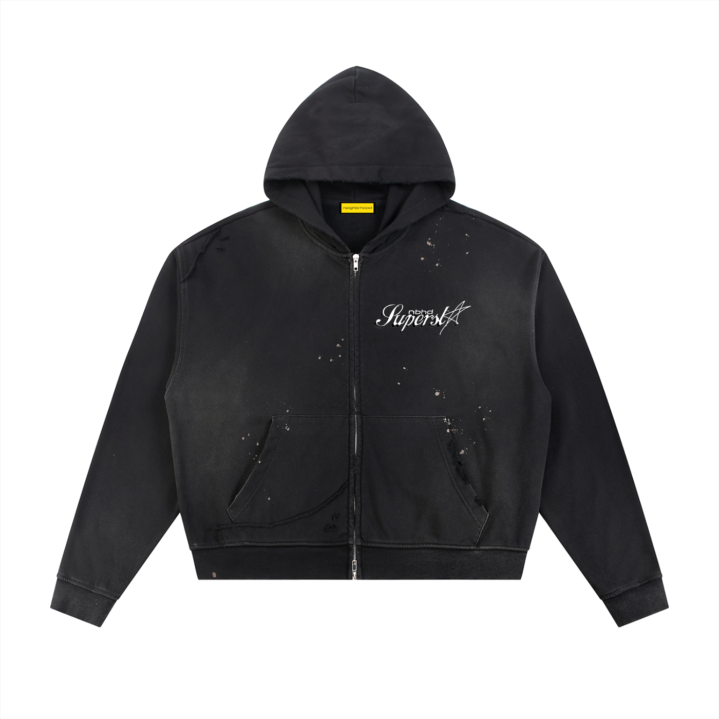 N-S Distressed Fleece Hoodie