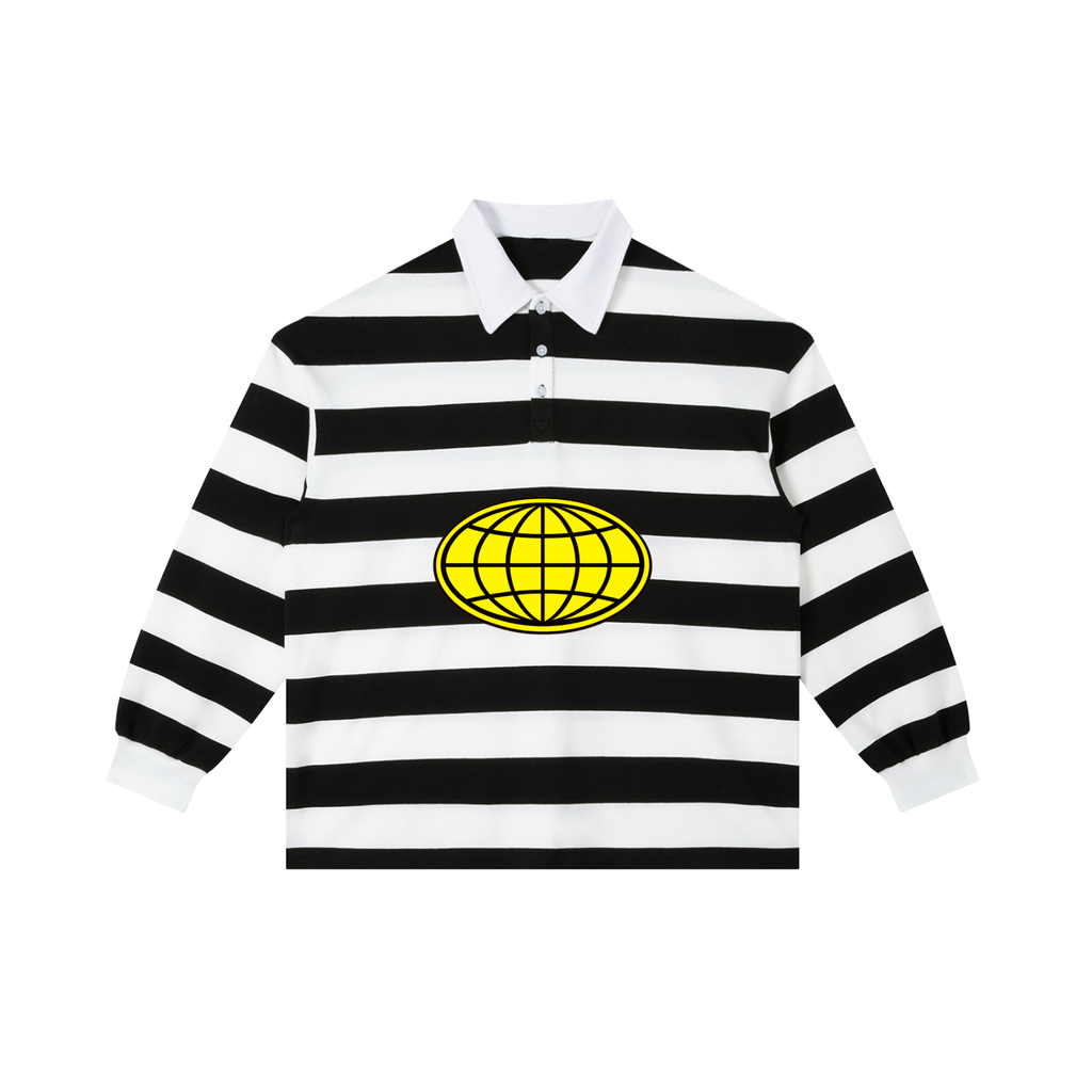 Color Block Stripe Polo Shirt