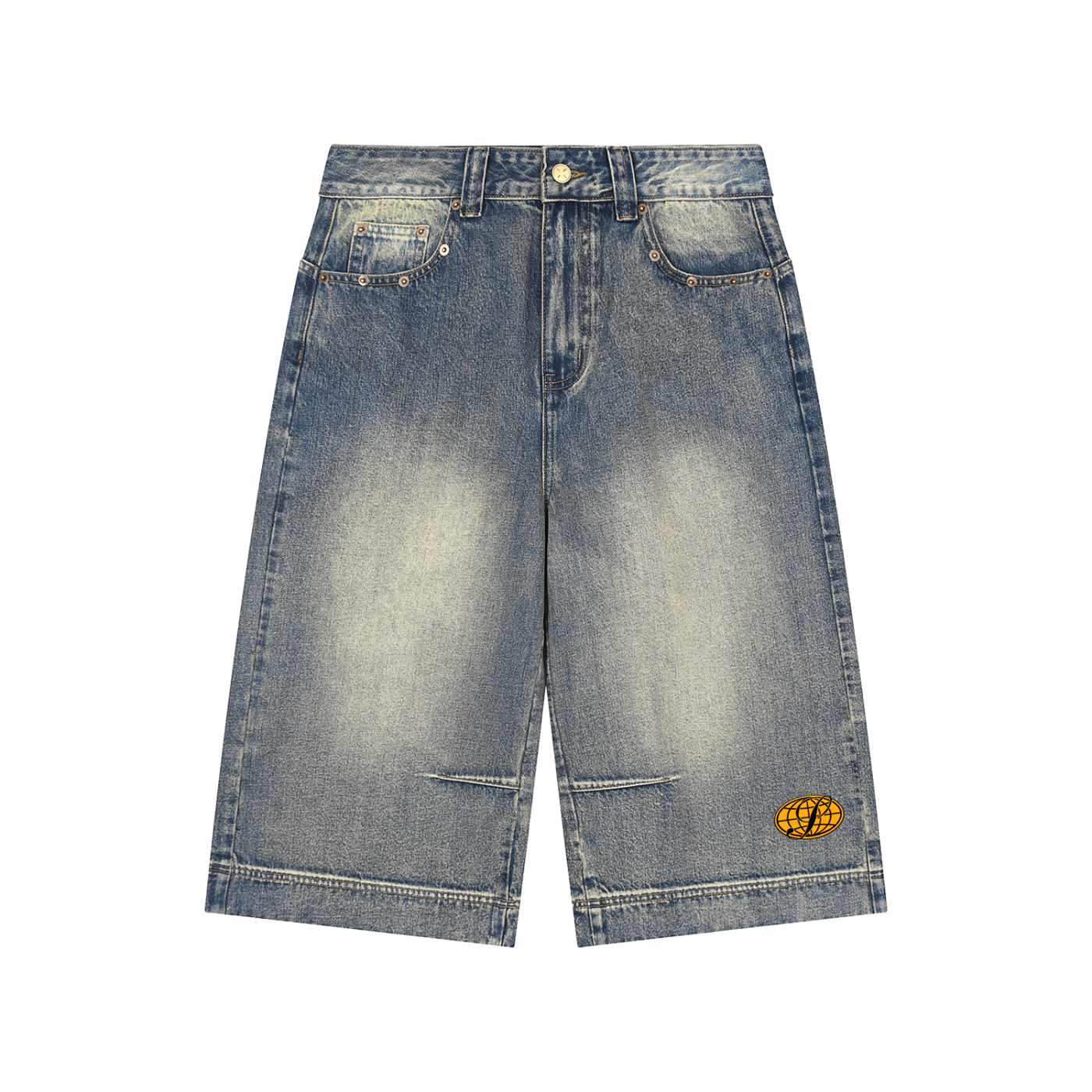N-S Baggy Denim Shorts