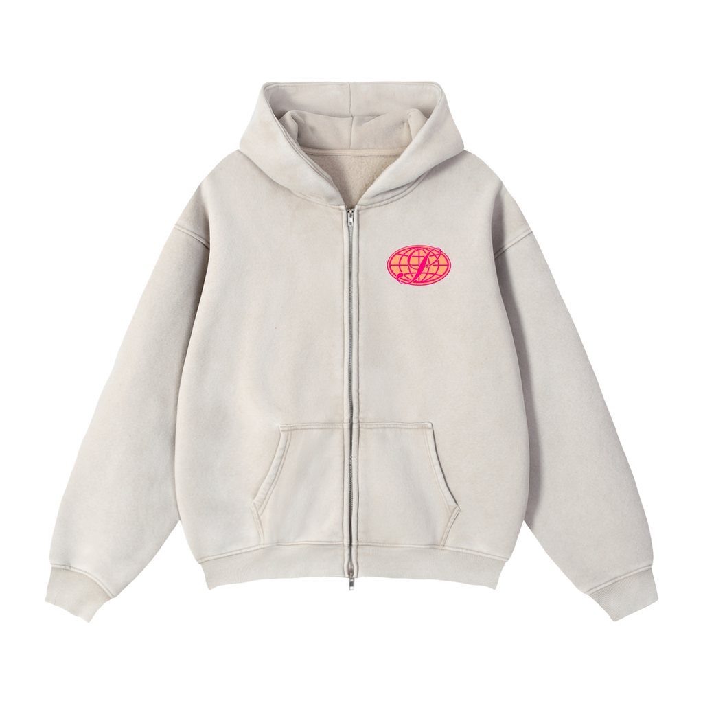 N-S Double zipper hoodie