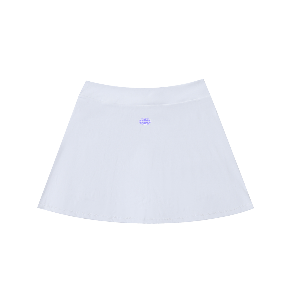 High-Waist Pocketed A-Line Skirt
