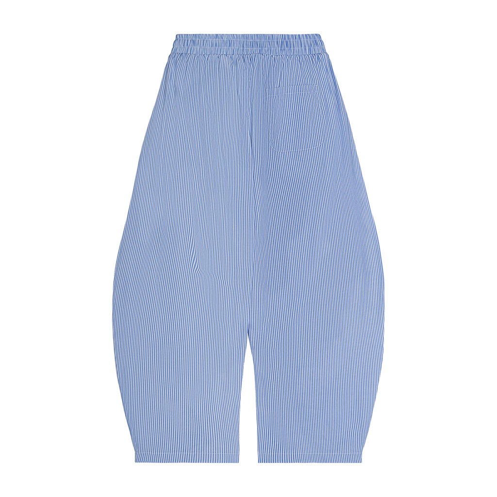 Vertical Stripe Barrel Pants