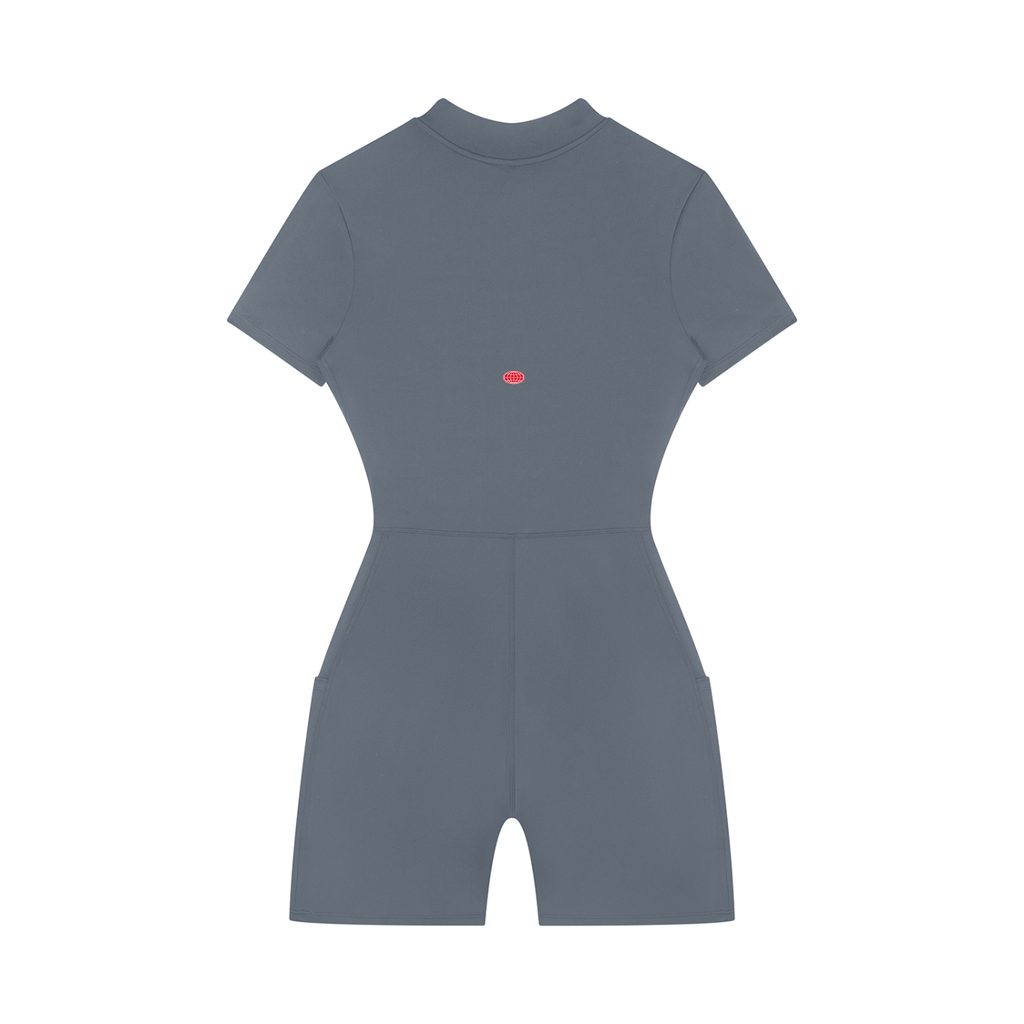 Quarter-Zip Romper