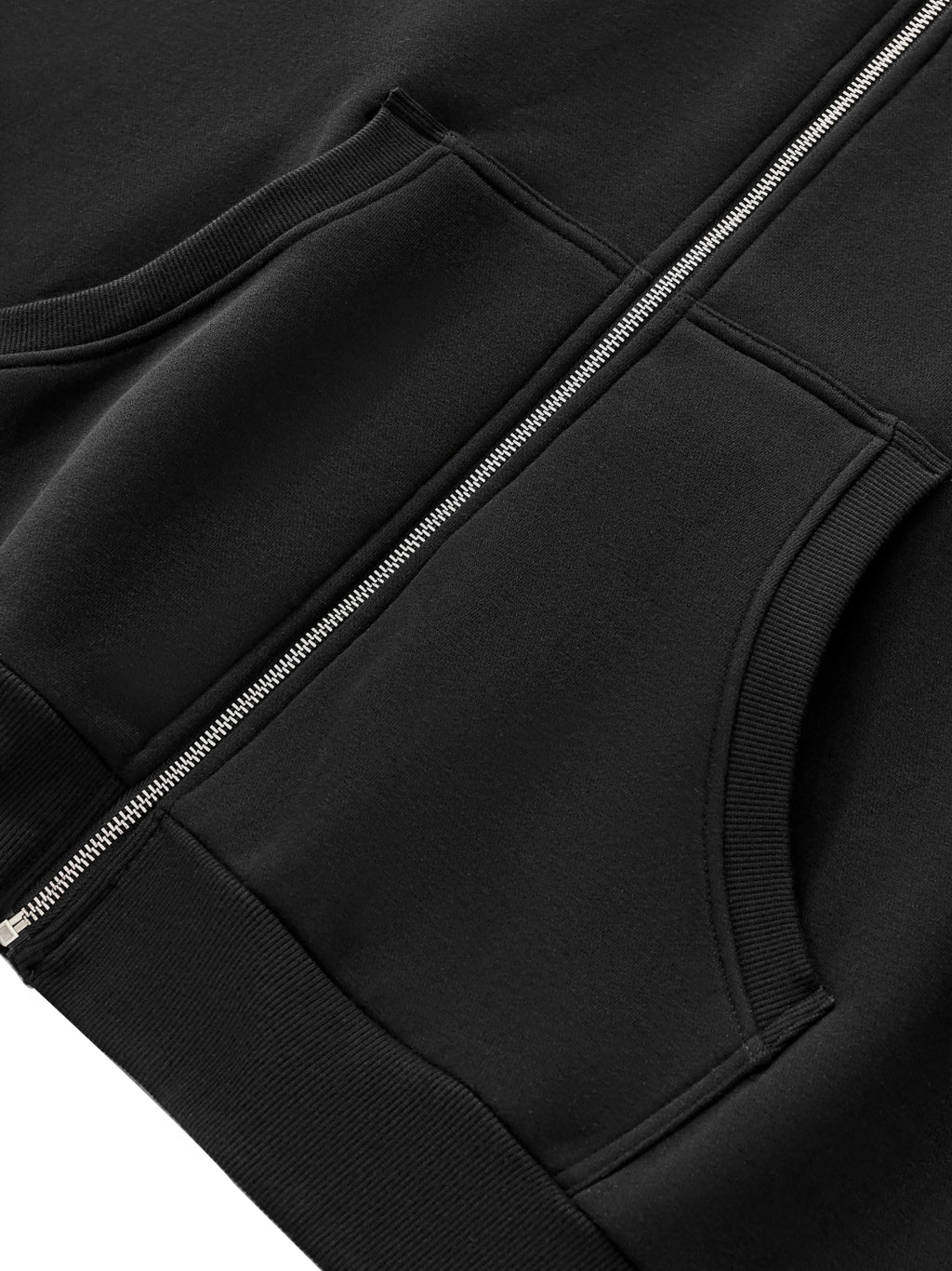 Full-Zip Boxy Hoodie
