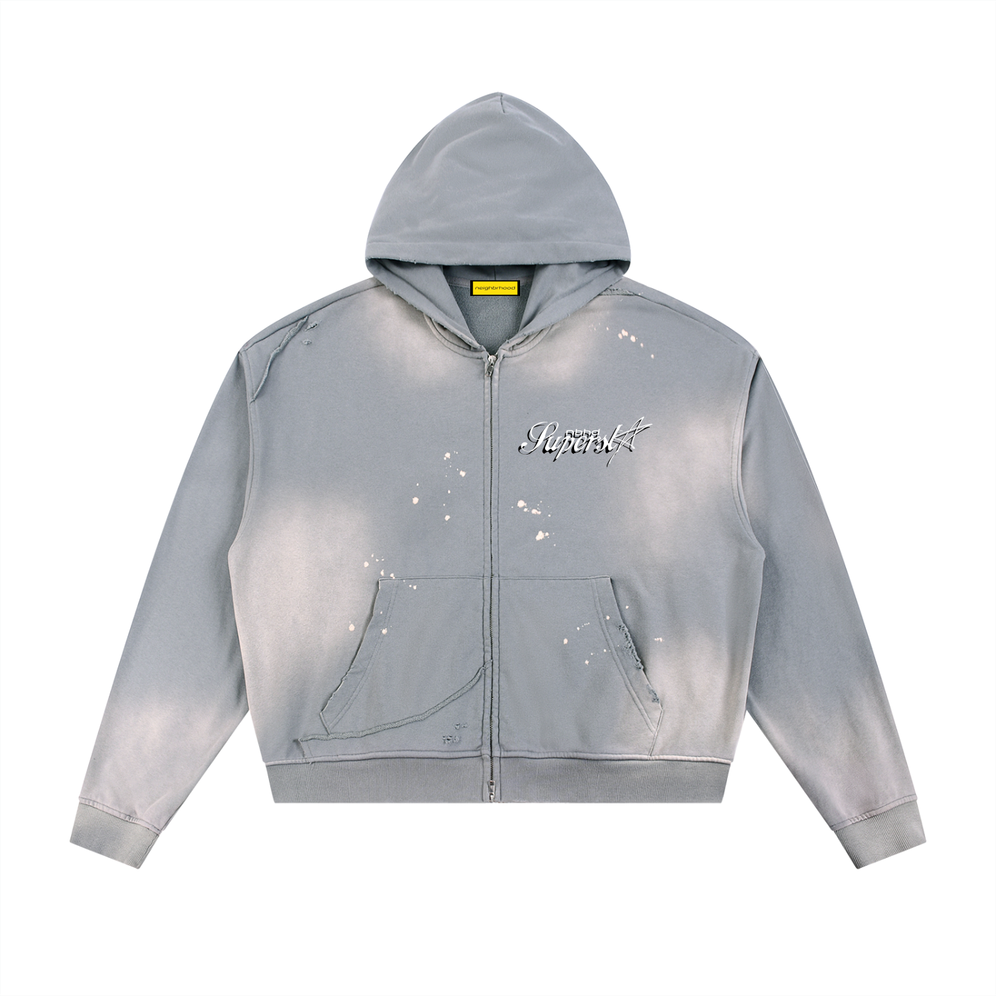 N-S Distressed Fleece Hoodie