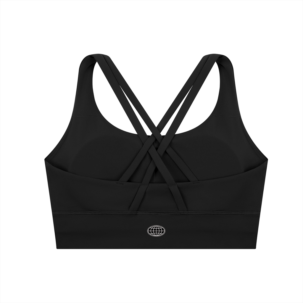 Sports Bra (Black Logo)