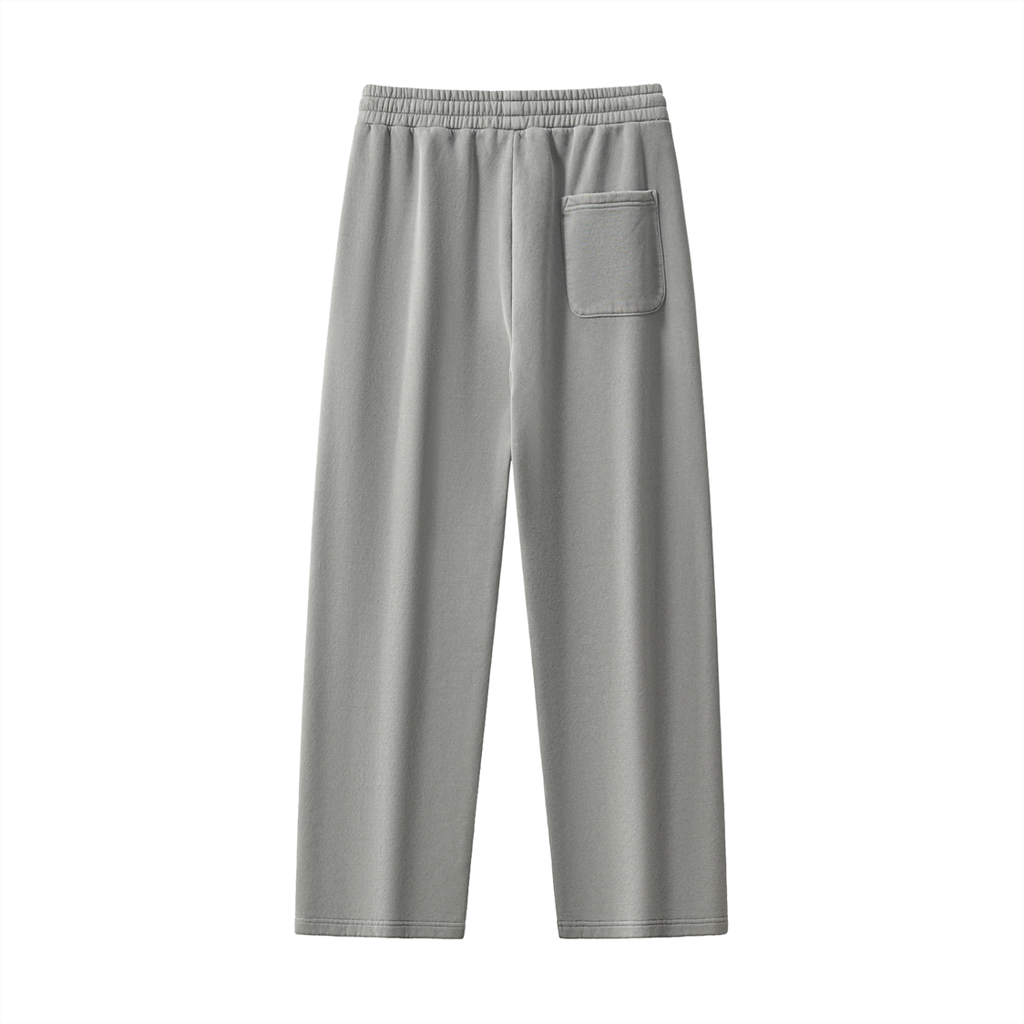 Fleeced Straight-Leg Sweatpants