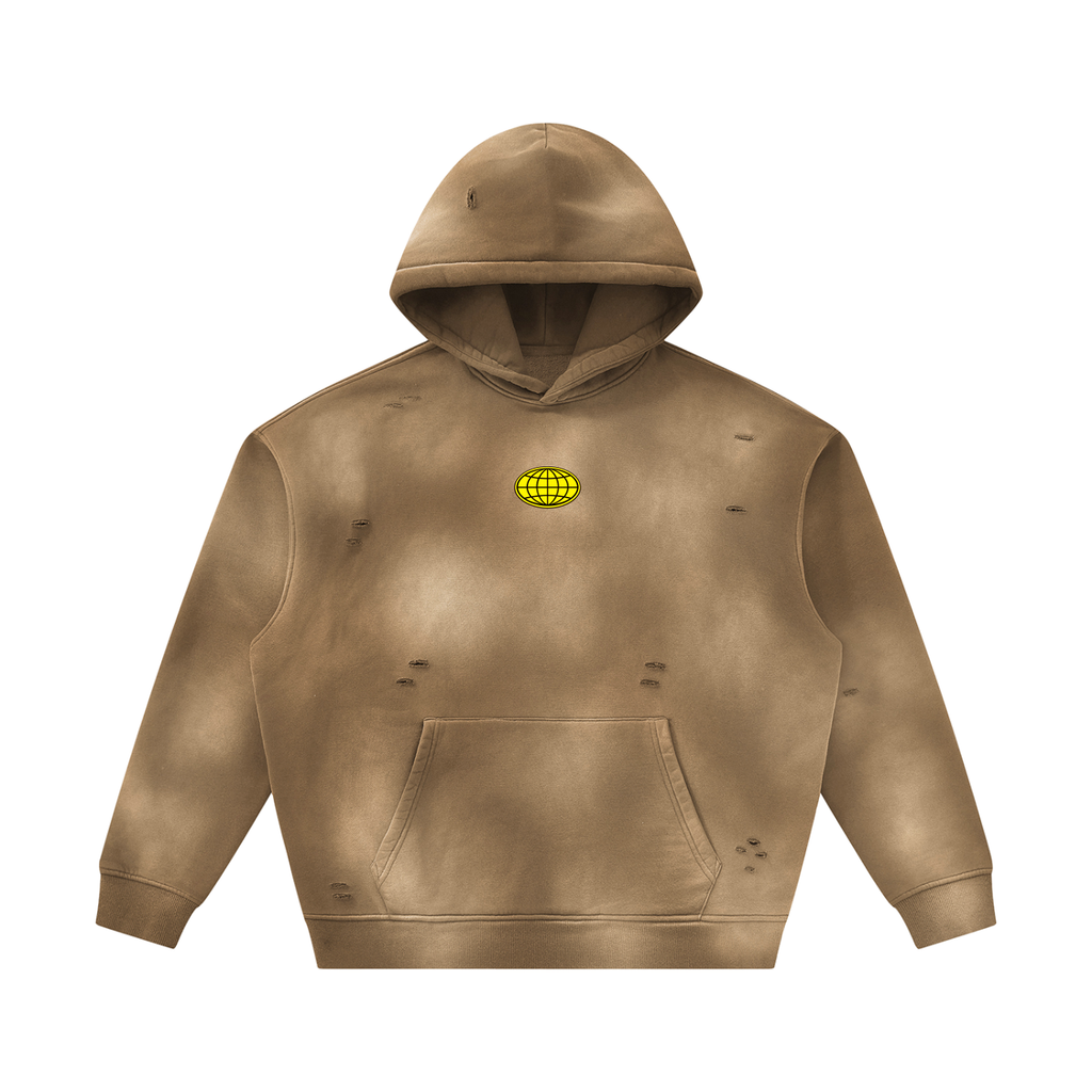 Frayed Fleece Hoodie