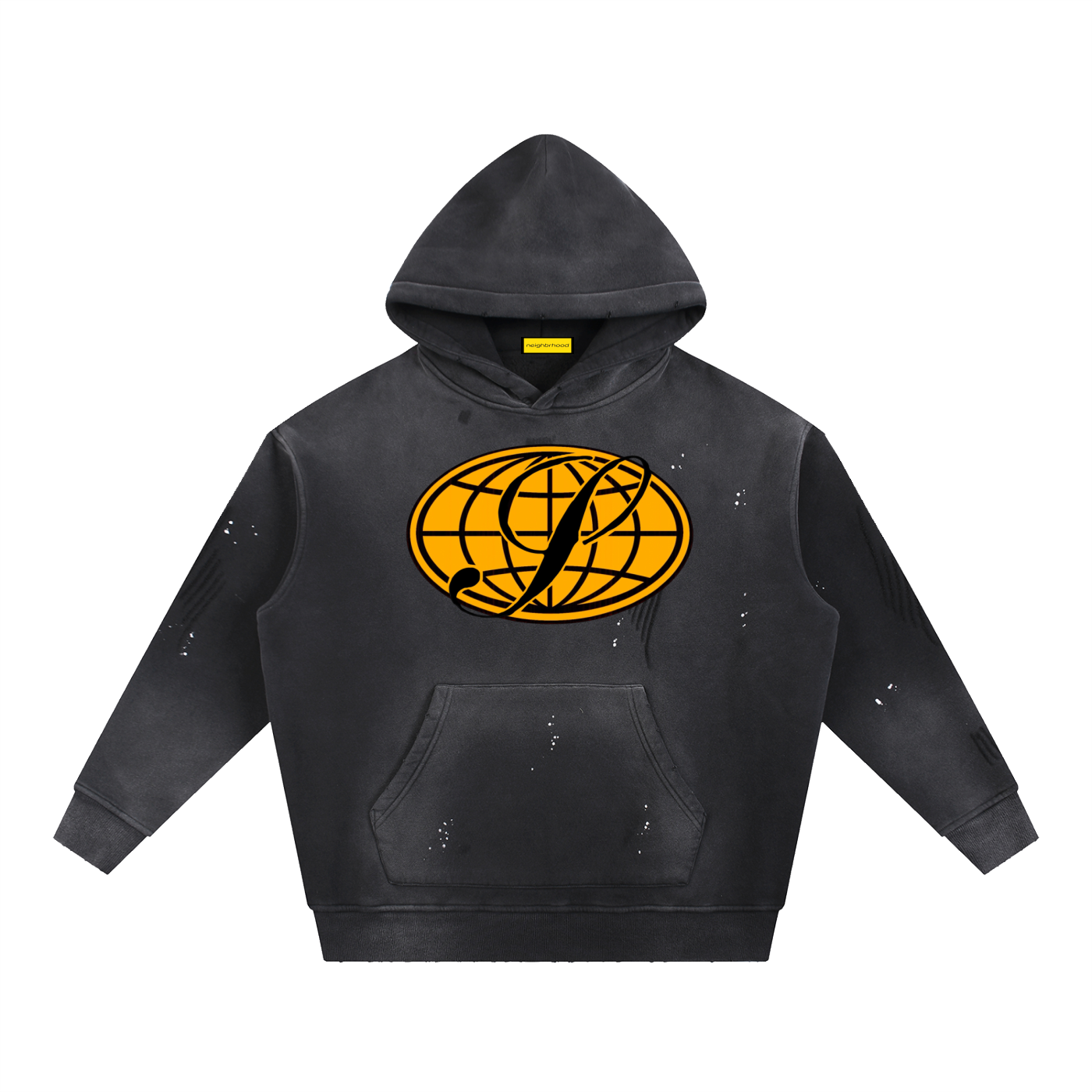 N-S Frayed Fleece Hoodie