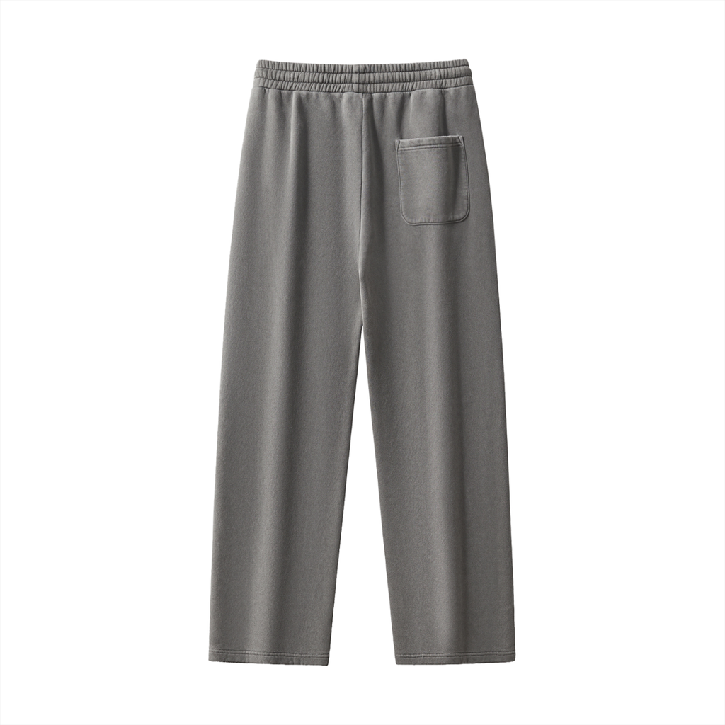 Fleeced Straight-Leg Sweatpants