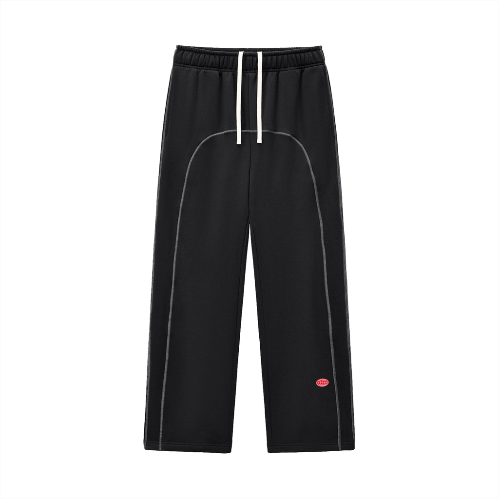 Contrast-Stitched Fleece Sweatpants