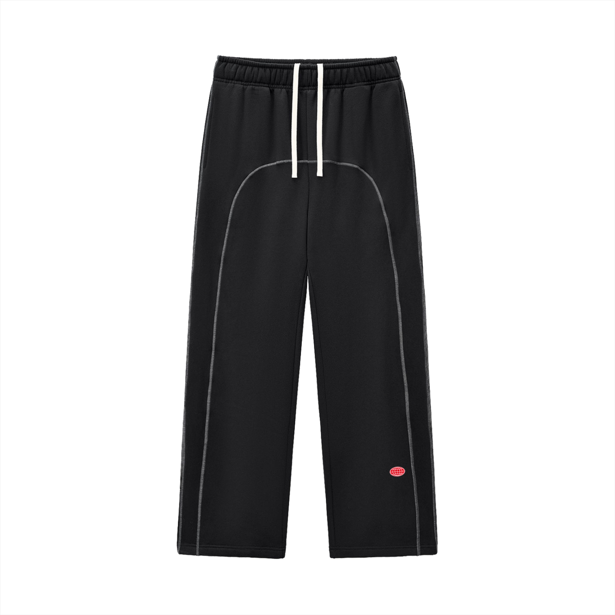 Contrast-Stitched Fleece Sweatpants