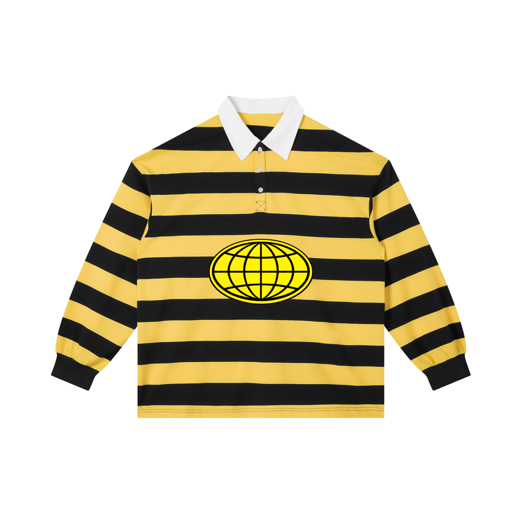 Color Block Stripe Polo Shirt