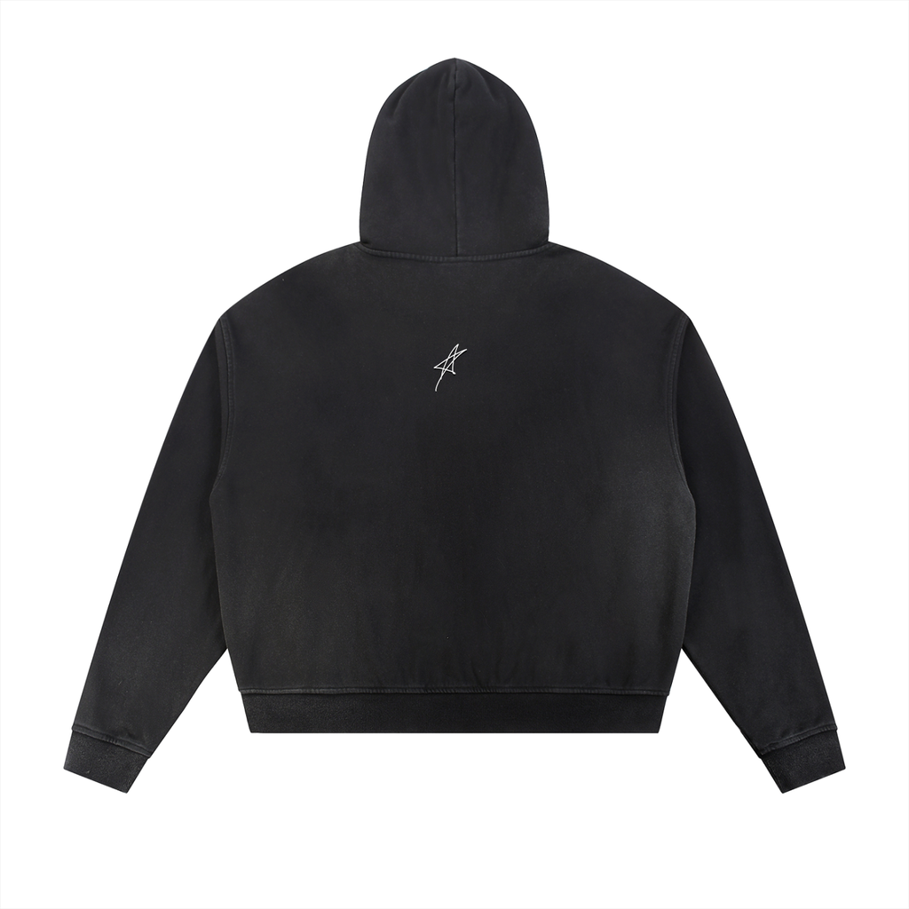 N-S Distressed Fleece Hoodie