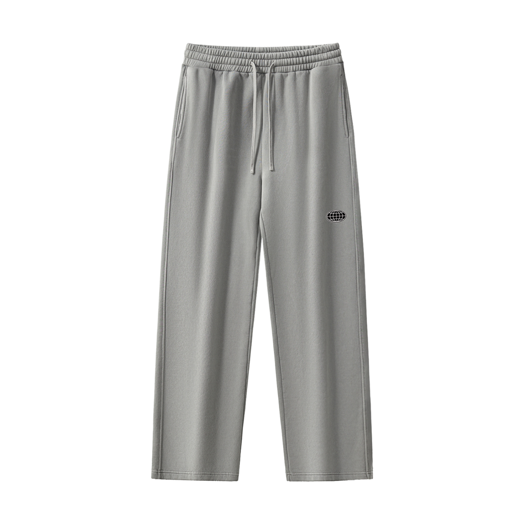 Fleeced Straight-Leg Sweatpants