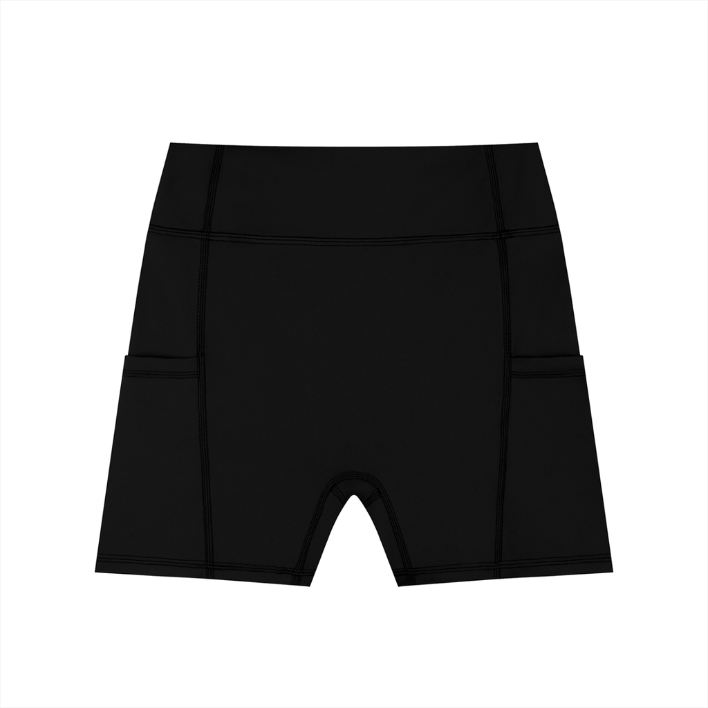 Pocket Biker Shorts (Black Logo)
