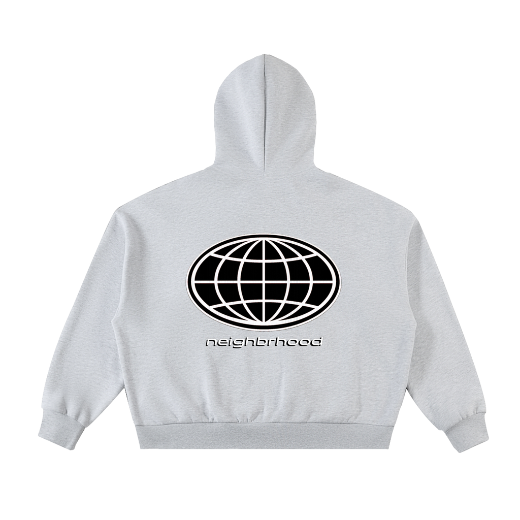 Full-Zip Boxy Hoodie