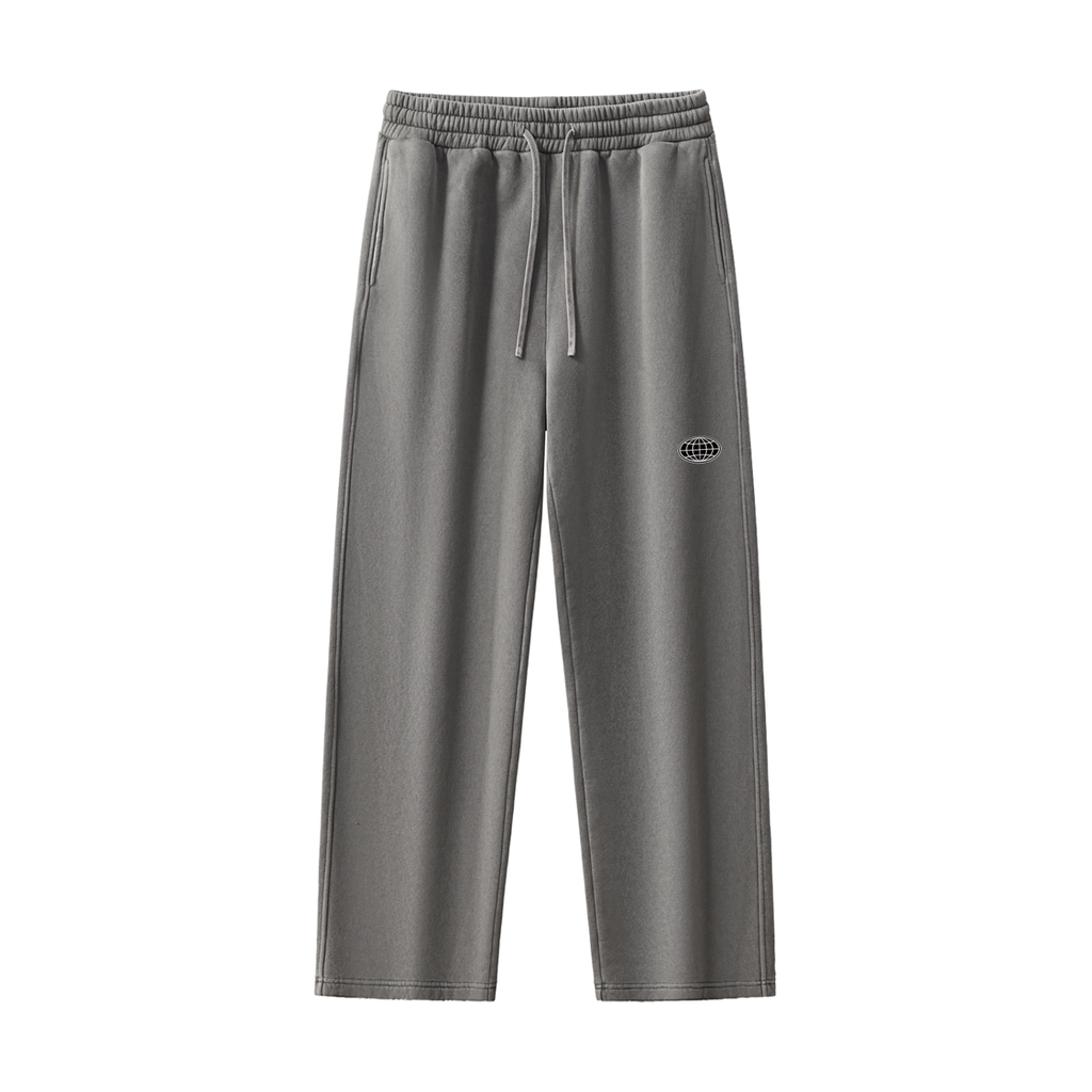 Fleeced Straight-Leg Sweatpants