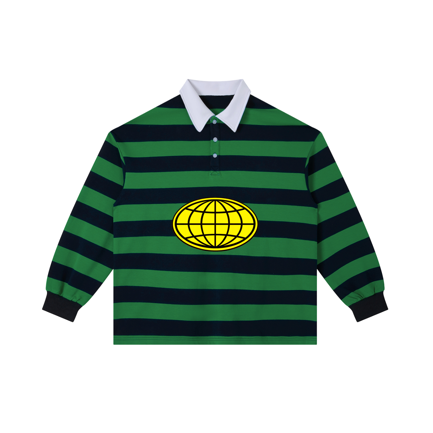 Color Block Stripe Polo Shirt
