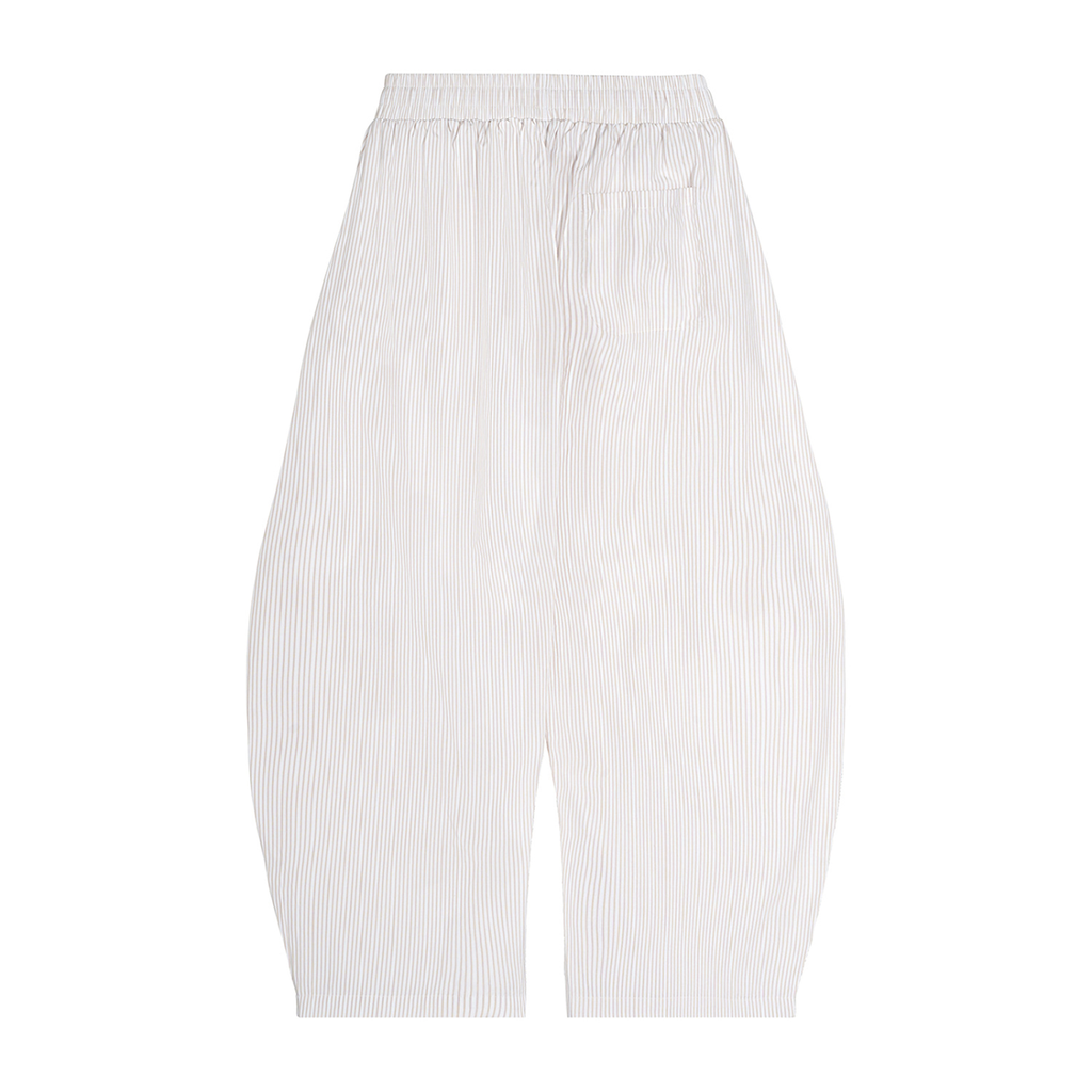 Vertical Stripe Barrel Pants