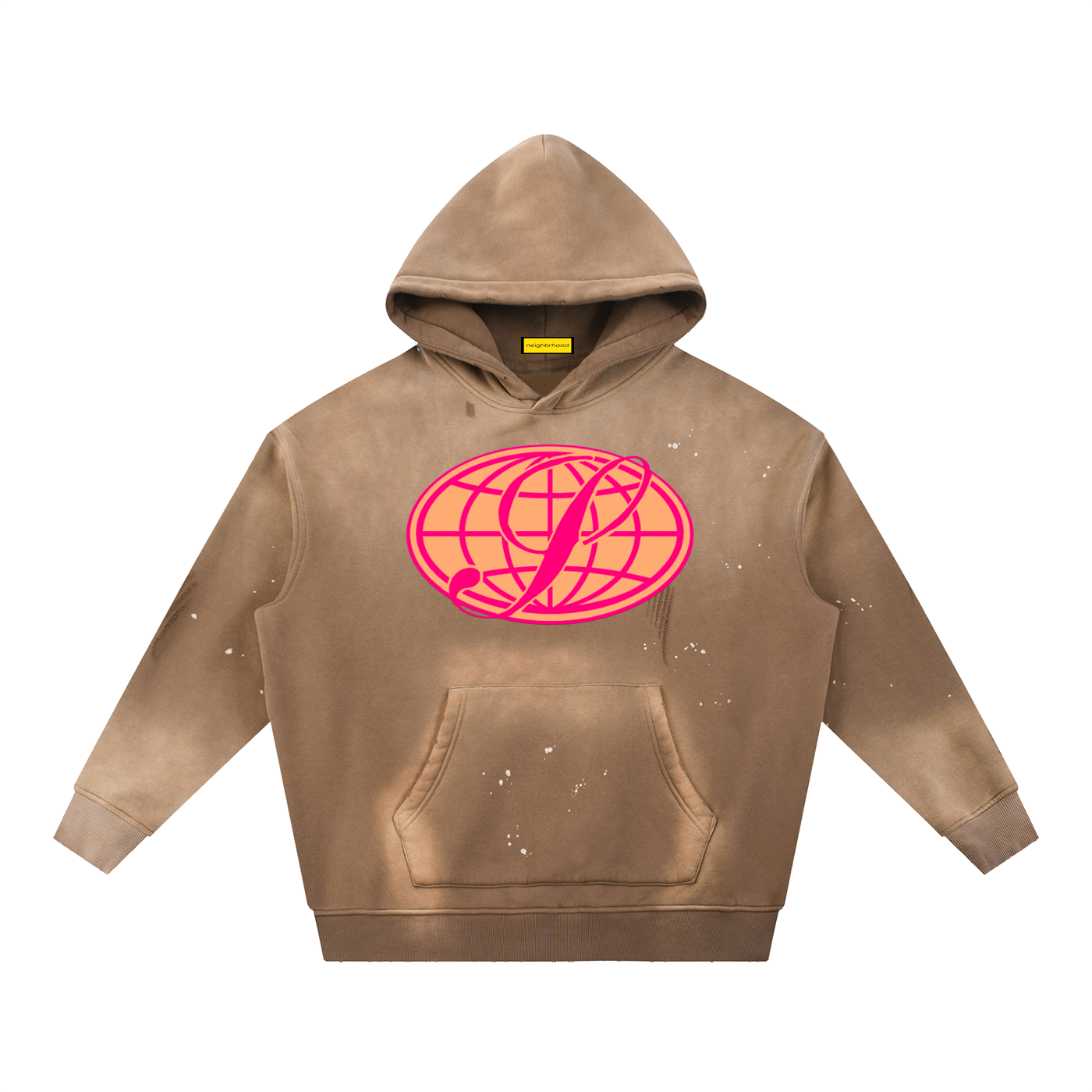 N-S Frayed Fleece Hoodie
