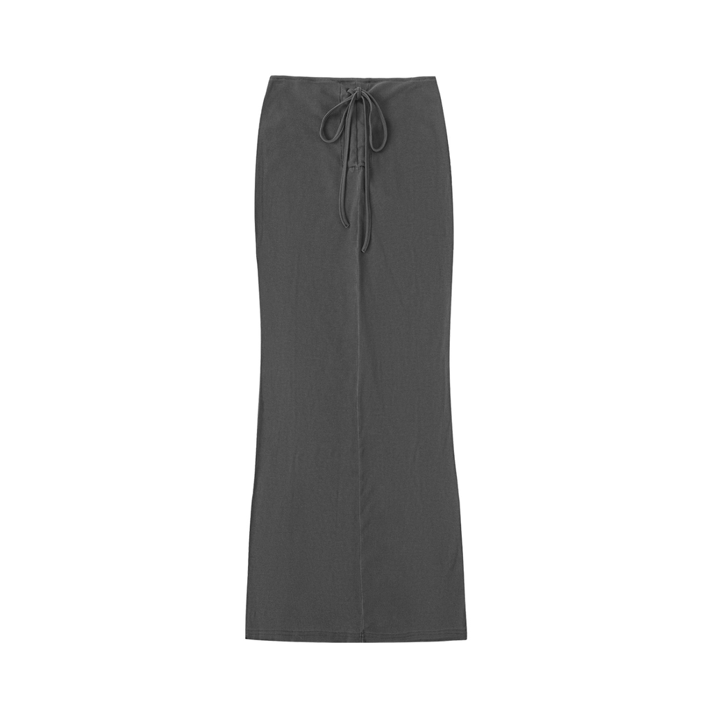 Drawstring Maxi Skirt