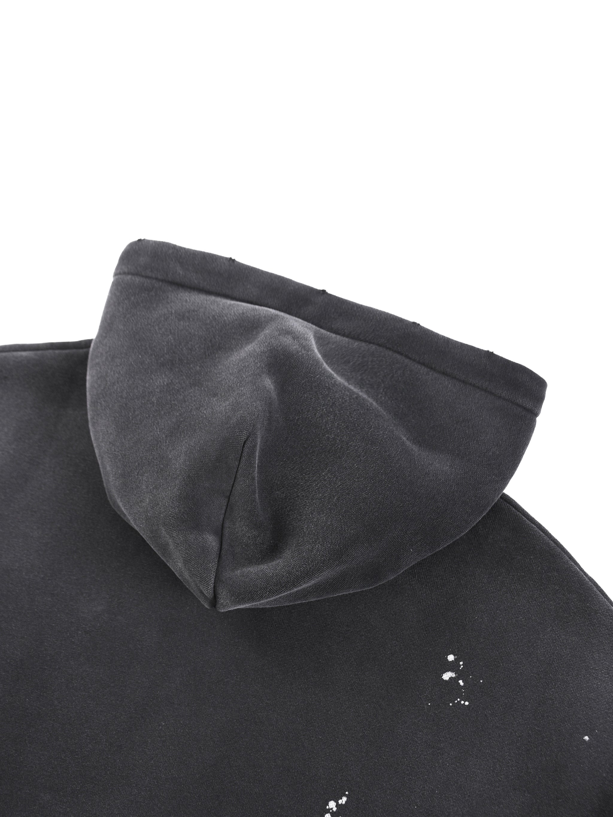 N-S Frayed Fleece Hoodie