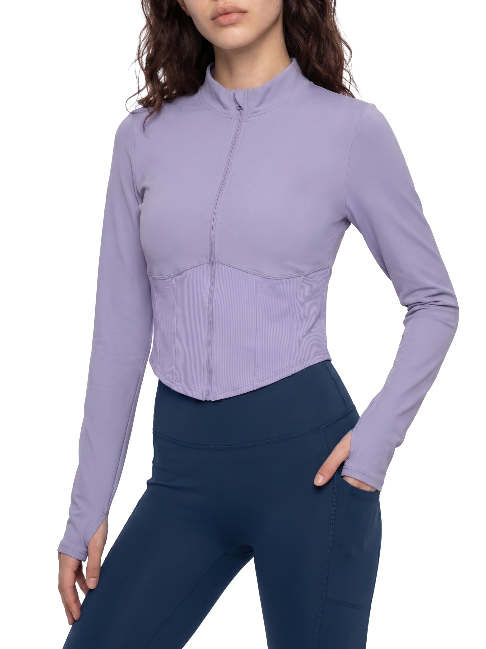 Slim Fit Full-Zip Yoga Jacket